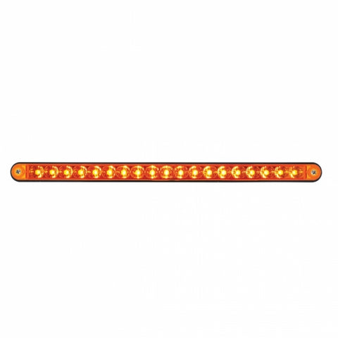 19 LED 12" Reflector Light Bar With Black Housing - Amber LED/Amber Lens