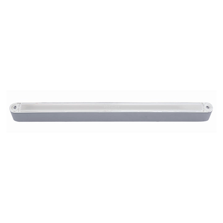 24 LED Dual Function 12" GloLight Bar With Bezel - Amber LED/Clear Lens