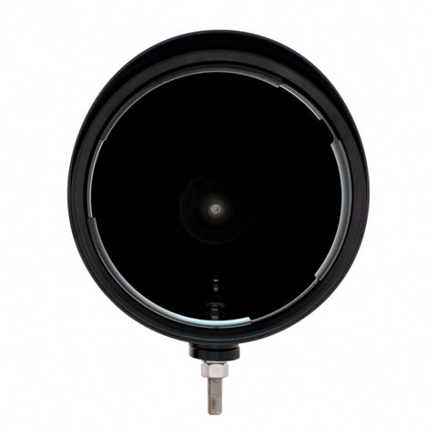 Black "BILLET" Style Groove Headlight Housing With Visor