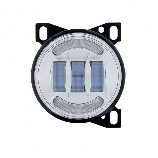 18 LED Fog Light With LED Light Bar For Peterbilt 579 (2012-2021) &amp; Kenworth T660 (2007-2017)-Chrome