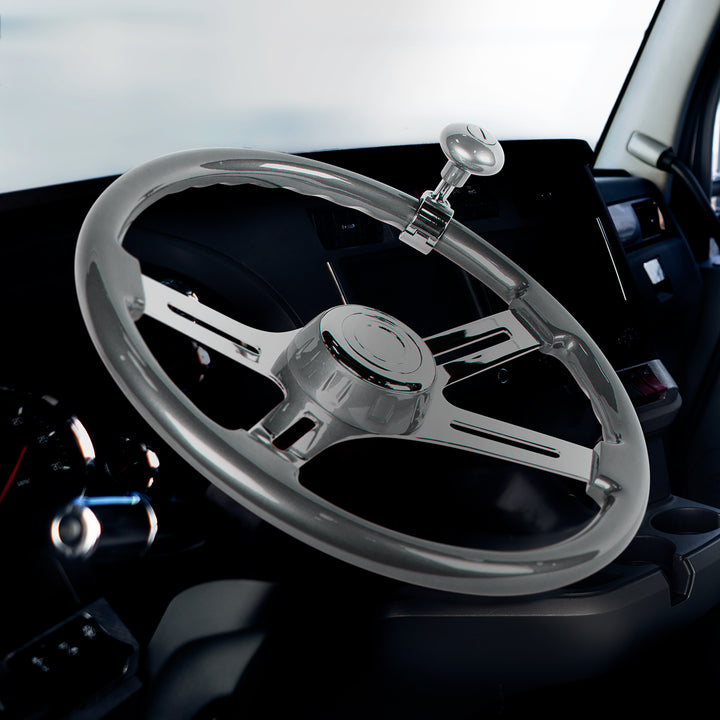 Steering Wheel Horn Bezel - Liquid Silver