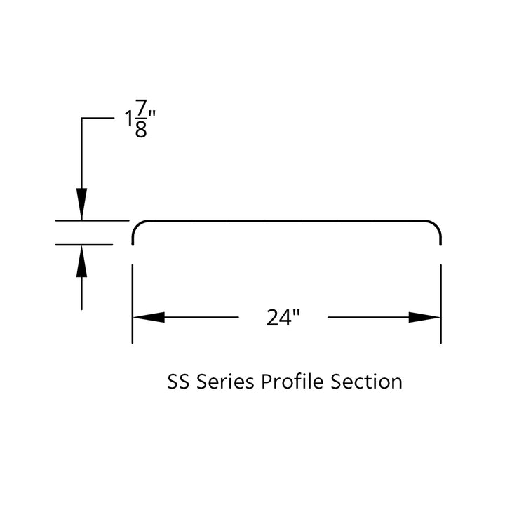 120" 430 Stainless Steel (16ga) Roll  Formed Edge Smooth Full Fender 54" Spread - SS Series (Pair)