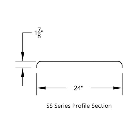 120" 430 Stainless Steel (16ga) Roll  Formed Edge Smooth Full Fender 54" Spread - SS Series (Pair)