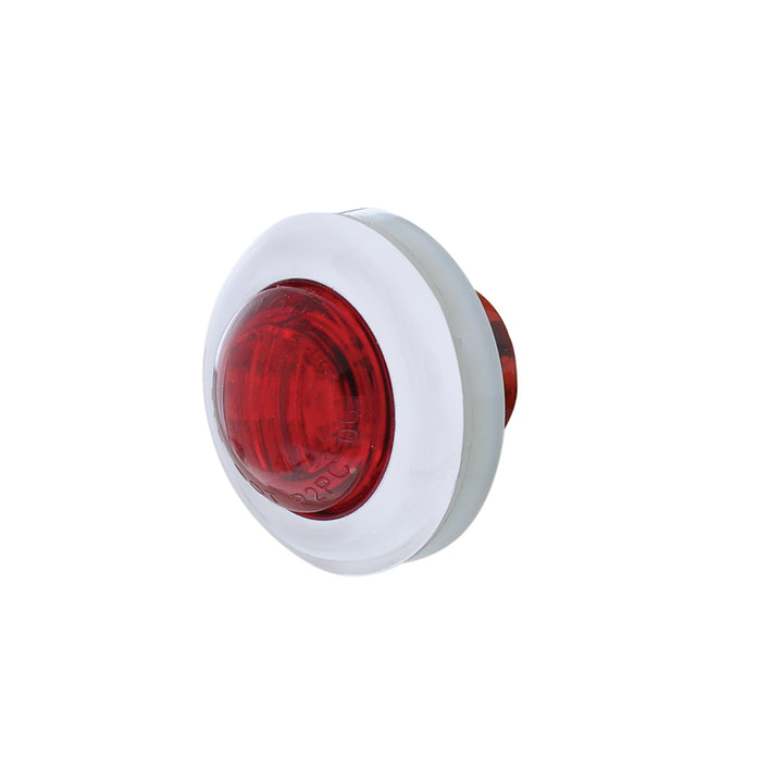 3 LED Dual Function 3/4" Mini Auxiliary/Utility Light With Bezel &amp; Washer - Red LED/Red Lens
