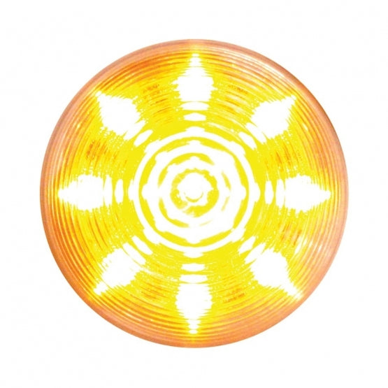 9 LED 2" Round Beehive Light (Clearance/Marker) - Amber LED/Clear Lens United Pacific 38366