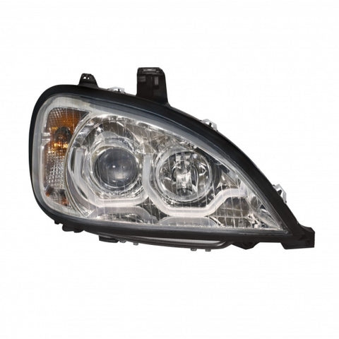 Chrome Projection Headlight With LED Position Light For 2001-2020 Freightliner Columbia - Passenger