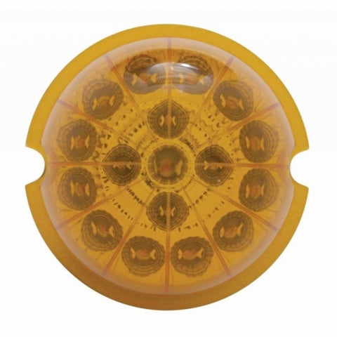 17 LED Watermelon Reflector Cab Light - Amber LED/Amber Lens