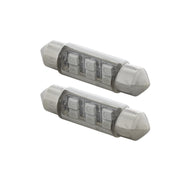 6 SMD High Power Micro LED 6418/6461-36mm Dome Light Bulb - Amber (2-Pack)
