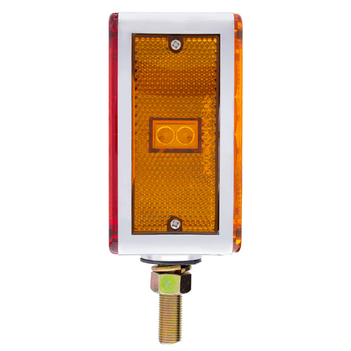 52 LED Single Stud Double Face Turn Signal Light (Passenger) - Amber &amp; Red LED/Amber &amp; Red Lens