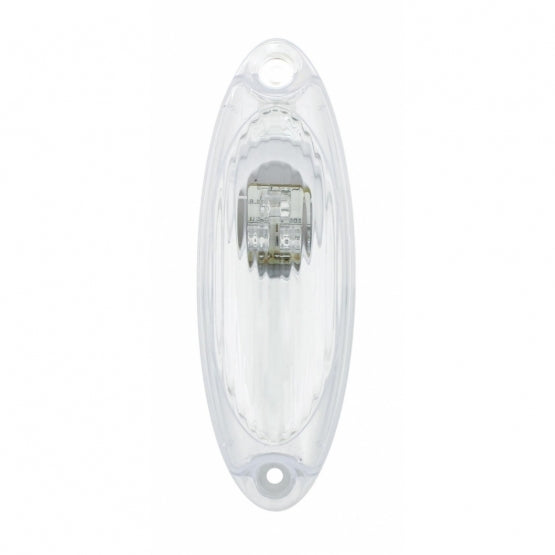 3 Amber LED Reflector Cab Light For 2008-2017 Freightliner Cascadia - Clear Lens