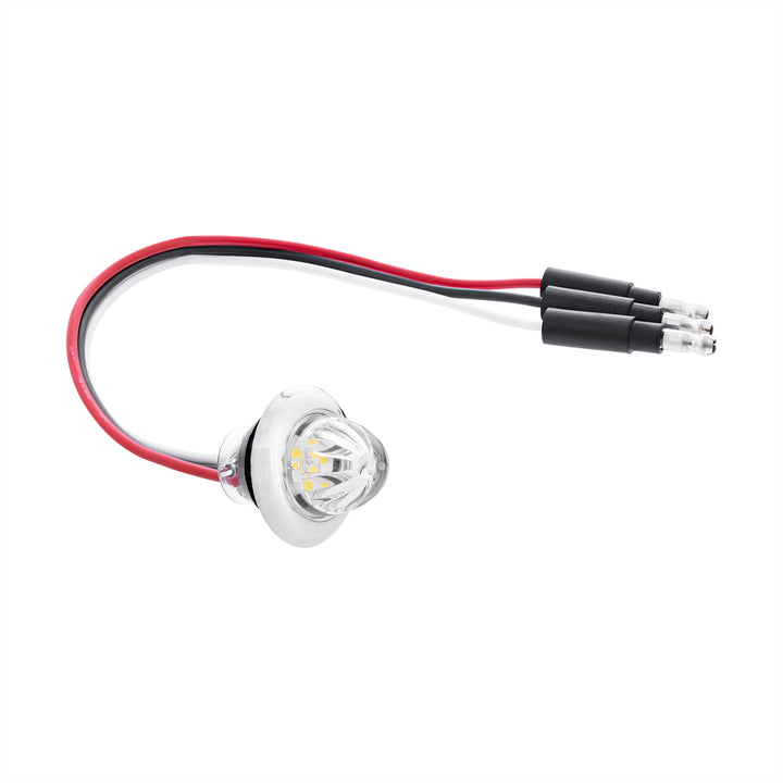 4 LED Dual Function 3/4" Mini Watermelon Light (Clearance/Marker) - Blue LED/Clear Lens