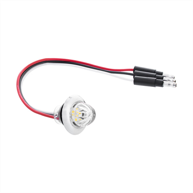 4 LED Dual Function 3/4" Mini Watermelon Light (Clearance/Marker) - Blue LED/Clear Lens