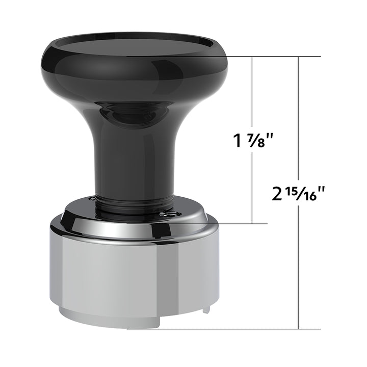 Thread-On Gearshift Knob &amp; Adapter For Eaton Fuller Style 9/10 Shifter - Black