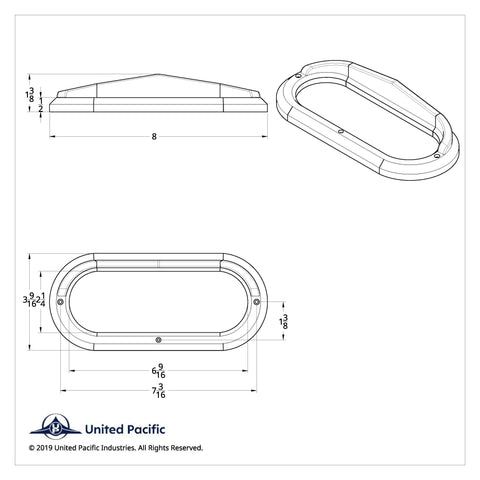 Oval Light Bezel With Visor