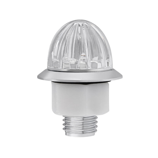 4 LED 3/4" Mini Watermelon Double Fury Light With Clear Lens (Clearance/Marker) - Amber & White LED