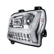 Chrome Headlight With LED DRL Light Bar & Turn Signal For 2018-2024 Kenworth W990-Driver