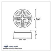 4 LED 2-1/2" Round Low Profile Light (Clearance/Marker) - Amber LED/Amber Lens