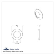 Chrome Twist-On Light Bezel For 2" Round Light Grommet