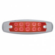 10 LED Reflector Rectangular Light (Clearance/Marker) - Red LED/Red Lens