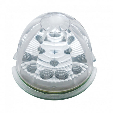 Fog Light Cover With 17 Amber LED Reflector Watermelon Lights For 2007-17 KW T660- Driver -Clear Lens