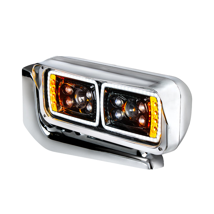 10 High Power LED "Blackout" Projection Headlight Assembly With Mounting Arm - Driver