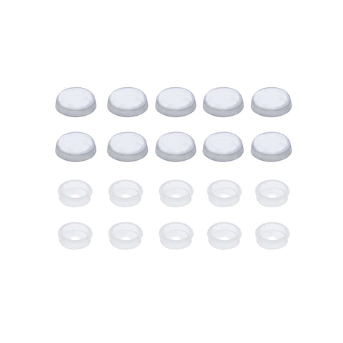Chrome Plastic Snap-On Screw Head Cover For #6 And #8 Screw (10-Pack)