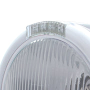 Stainless Steel Classic Half Moon Headlight H4 Bulb & LED Turn Signal - Clear Lens