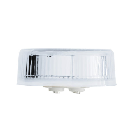9 LED 2-1/2" Round Pure Reflector Light (Clearance/Marker) - Amber LED/Clear Lens