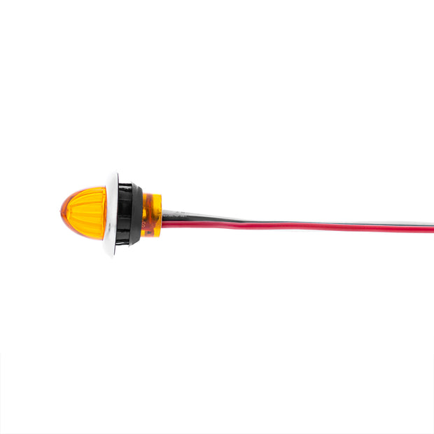 4 LED Dual Function 3/4" Mini Watermelon Light (Clearance/Marker) - Amber LED/Amber Lens