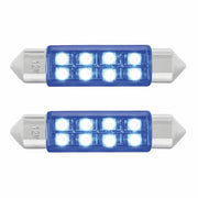 8 SMD High Power Micro LED 211-2 Dome Light Bulb - Blue (2-Pack)