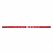 Dual 14 LED 12" Light Bars With Bezel - Red LED/Red Lens