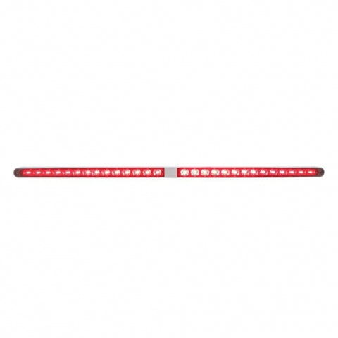 Dual 14 LED 12" Light Bars With Bezel - Red LED/Red Lens