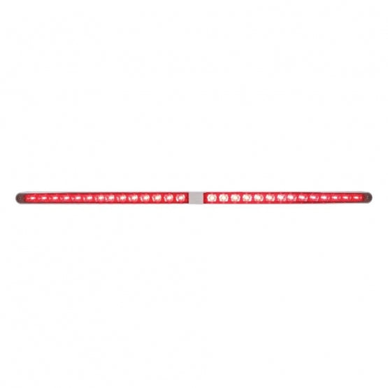 Dual 14 LED 12" Light Bars With Bezel - Red LED/Red Lens