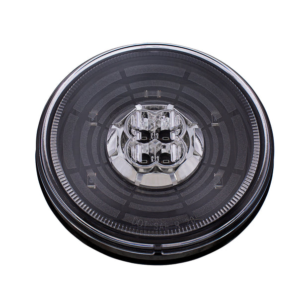 13 LED 4" Round Abyss Light (Back-Up) - White LED/Clear Lens