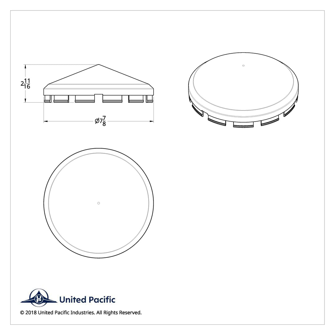 Pointed Front Axle Cover Hubcap