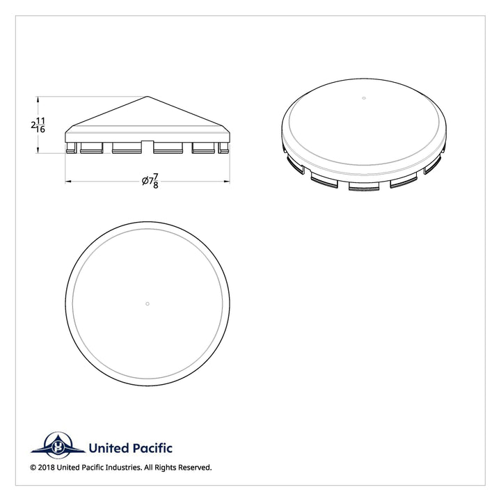 Pointed Front Axle Cover Hubcap