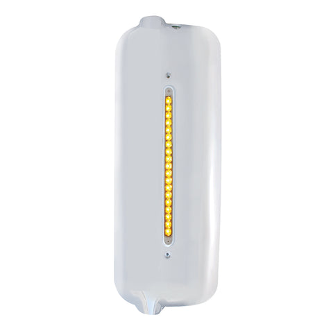 Mirror Cover With 19 Amber LED 12" Reflector Light Bar For Pre-2005 FL Century- Driver -Clear Lens