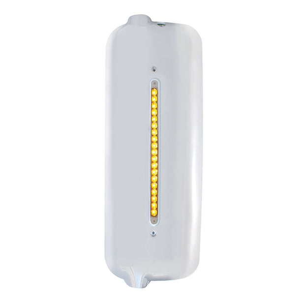 Mirror Cover With 19 Amber LED 12" Reflector Light Bar For Pre-2005 FL Century- Driver -Clear Lens