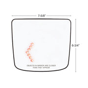 Heated Auxiliary Convex Mirror With LED Turn Signal For 2012-2017 Volvo VNL - Driver