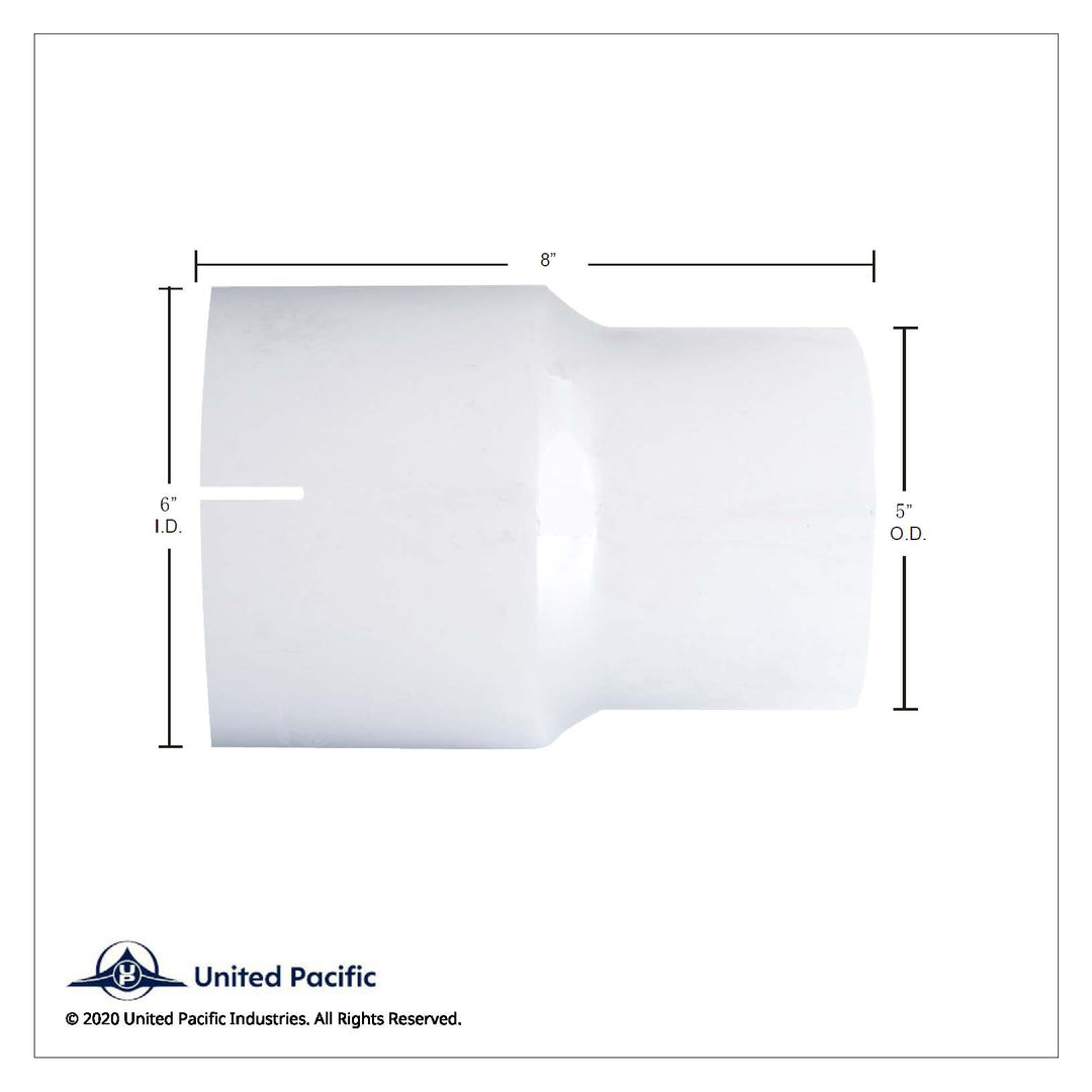 Aluminized Reducer 6" I.D. To 5" O.D.