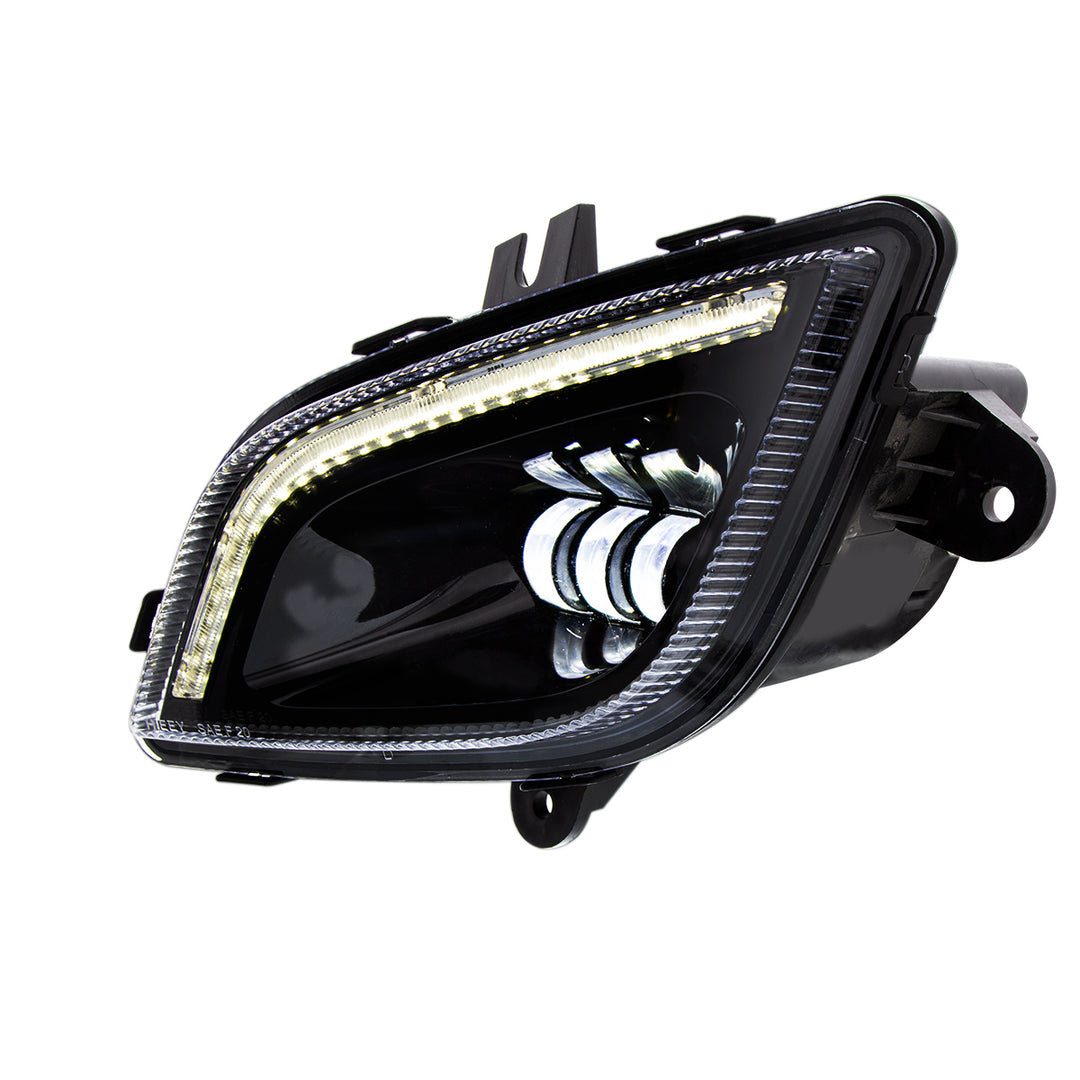 34 LED Black Fog Light With LED Light Bar For 2018-2024 Freightliner Cascadia - Driver