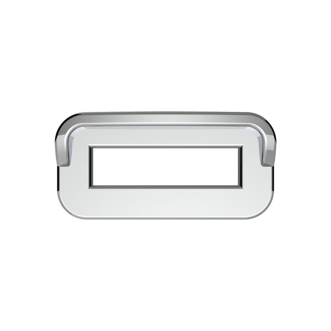 Chrome Plastic Toggle Switch Label Cover With Visor For 2002+ Peterbilt (Card Of 6)