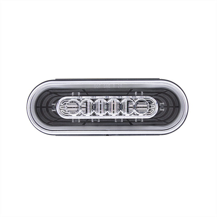 22 LED 6" Oval Abyss Light (Back-Up) - White LED/Clear Lens