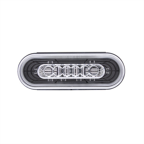 22 LED 6" Oval Abyss Light (Back-Up) - White LED/Clear Lens