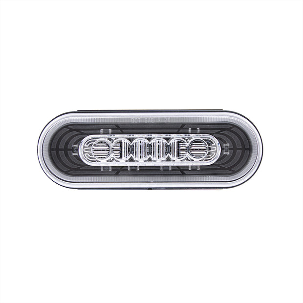 22 LED 6" Oval Abyss Light (Back-Up) - White LED/Clear Lens