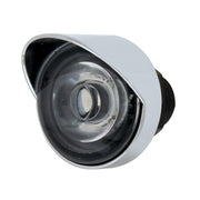 3 High Power LED 1" Light (Clearance/Marker) With Visor - Blue LED/Clear Lens