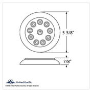 10 LED 4" Round Light With Bezel (Stop, Turn & Tail) - Red LED/Red Lens