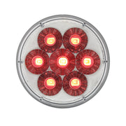 14 LED 4" Round Double Fury Light (Stop, Turn & Tail) - Red & Amber LED/ Clear Lens