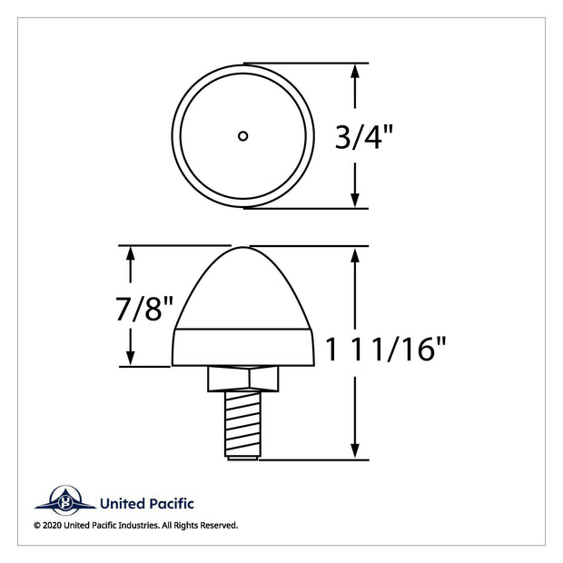 LED Bullet License Plate Fastener - White (2-Pack)