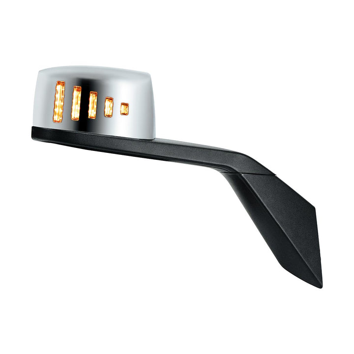 Hood Mirror Assembly W/LED Lights On Mirror Cover &amp; Glass For 2018-2024 Volvo VNL - Passenger